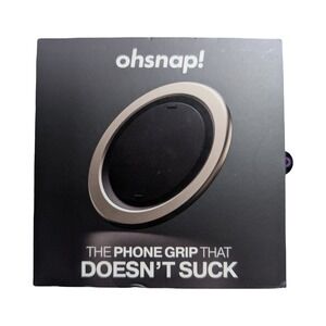 Gg1-P OhSnap Magnetic UltraThin Grip & Stand w Magsafe Charge-thru Stone ⬇️